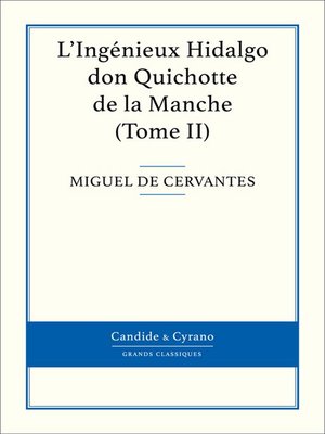 cover image of L'Ingénieux Hidalgo don Quichotte de la Manche, Tome II